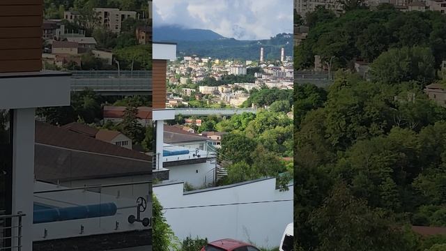 СОЧИ Центр- Вид из окна на кусочек море, город, горы, КРАСОТА. Как хорошо. Июнь 2023 смотреть онлайн