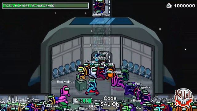 Among Us, but with 1 MILLION SEEKERS in LOBBY - HIDE n SEEK Mode смотреть онлайн