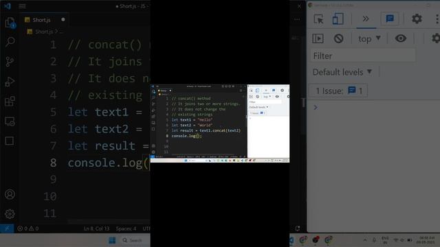 String Concat() Method in JavaScript смотреть онлайн