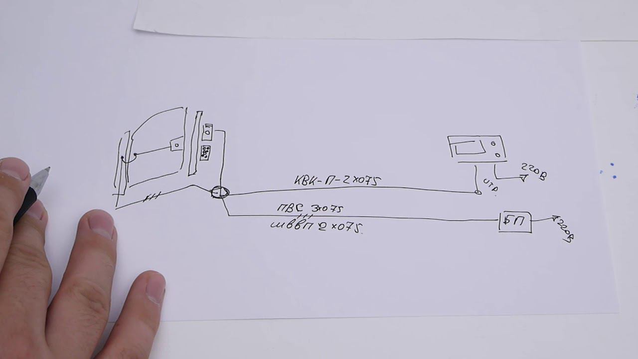 Домофон и замок на калитку. Какие провода закладывать и куда. смотреть онлайн