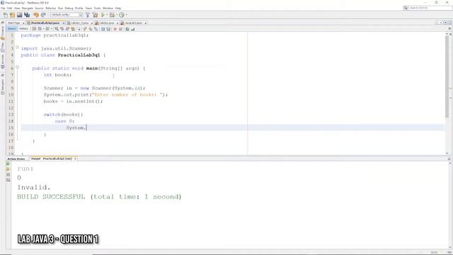 Lab 008 | Lab Java 3 Question 1 | Switch Case смотреть онлайн