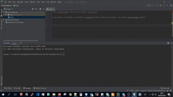 ModuleNotFoundError No module named 'iqoptionapi'