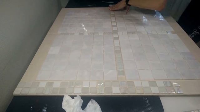 Столешница мозаикой своими руками, с применением жидких гвоздей . Первый опыт дилетанта. смотреть онлайн