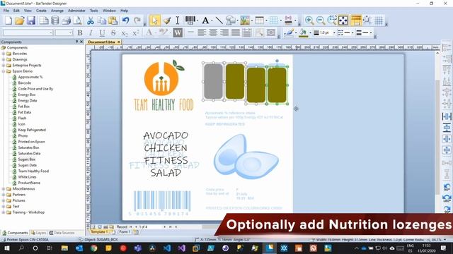 BARTENDER LABEL SOFTWARE - FOOD NUTRITION LABEL DESIGN - LABELS-U-PRINT ® - KTEC GROUP UK смотреть онлайн