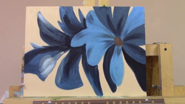 ЦВЕТЫ ИНДИГО/ ЖИВОПИСЬ МАСЛОМ/ МАСТЕР-КЛАСС смотреть онлайн