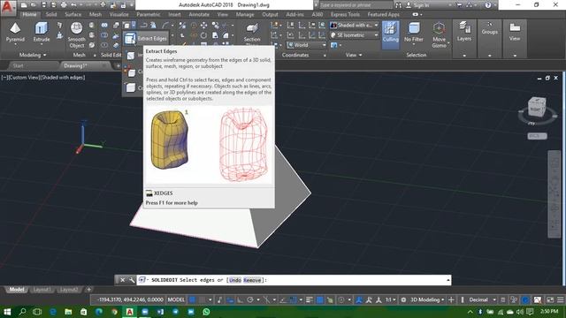 COLOR AND COPY EDGES /AUTOCAD 3D/IIISERVICES/VENU GOPAL PORANLA смотреть онлайн