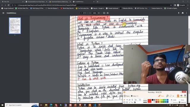 Python Intro E-1 Continuous | Features of Python Language | Installation Python Vs Code Hindi смотреть онлайн