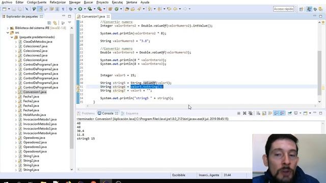 #12 - Conversiones entre diferentes tipos de Datos en el lenguaje Java смотреть онлайн