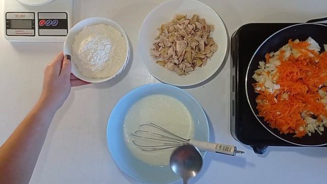 Пирог с курицей без яиц и масла! Быстро, вкусно и очень сытно! смотреть онлайн