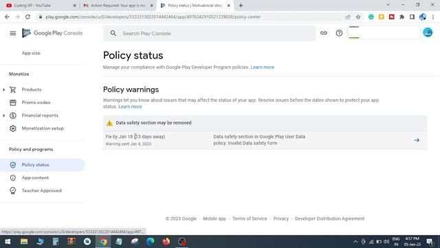 Invalid data safety form | issue found invalid data safety form google play console | coding xp смотреть онлайн