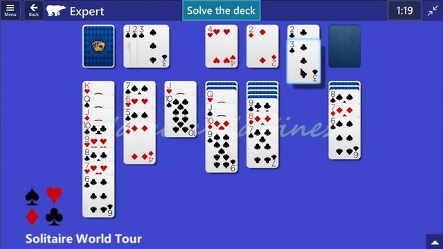 Solitaire World Tour Game #22 | April 18, 2023 Event | Klondike Expert смотреть онлайн
