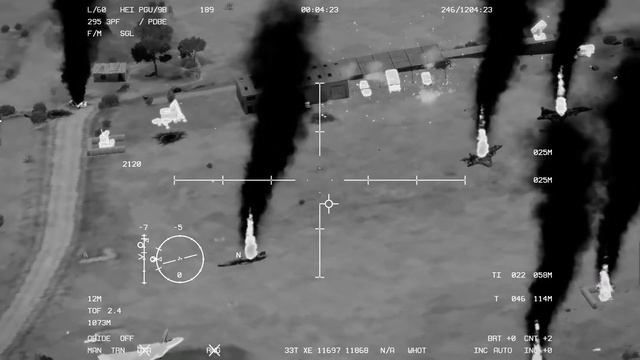 ARMA 3 - Lockheed AC-130 в действии - Боевые кадры - Тепловая съемка - Моделирование корабля AC130. смотреть онлайн