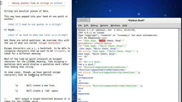 Python 04 Working With Strings смотреть онлайн