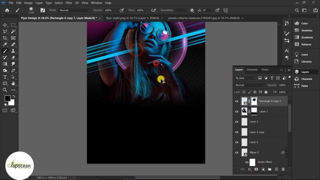 Professional free flyer psd Design - Photoshop Cc Tutorial смотреть онлайн