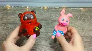 Винни Пух и Пятачок из теста. Поделки. DIY.
