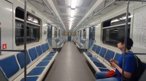 Перегон станций метро Селигерская—Верхние Лихоборы на Номерном поезде! Поездка в пустом вагоне!