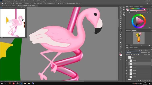 Урок рисования фруктового коктейля от EleganceFly смотреть онлайн