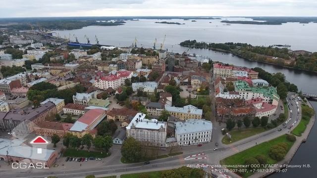 Аэросъемка города Выборг (Выборгский замок) смотреть онлайн