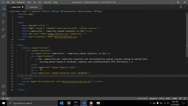 :read-write / :read-only Pseudo Selectors In CSS Explained ! смотреть онлайн