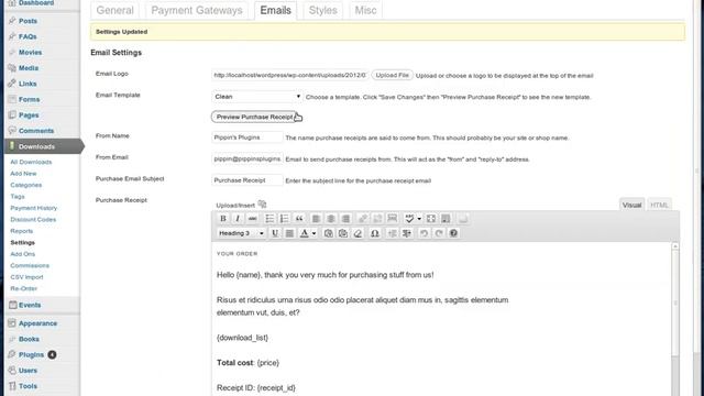 Easy Digital Downloads Email Templates смотреть онлайн