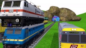 【踏切アニメ】あぶない電車 Vs Thomas the Train and Rails🚦 Fumikiri 3D Railroad Crossing Animation #train