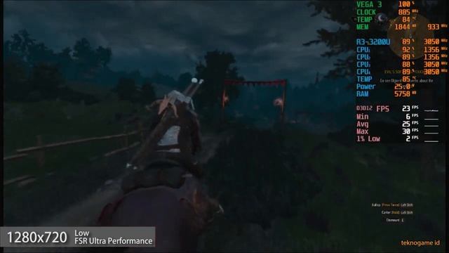 The Witcher 3: Wild Hunt (Next-Gen Update) | AMD Ryzen 3 3200U Vega 3 смотреть онлайн