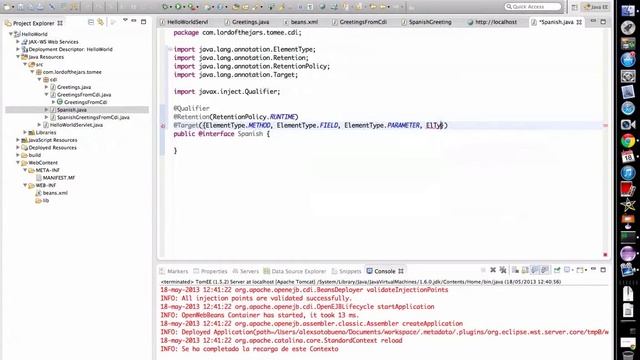 Apache TomEE and CDI (Qualifiers) смотреть онлайн