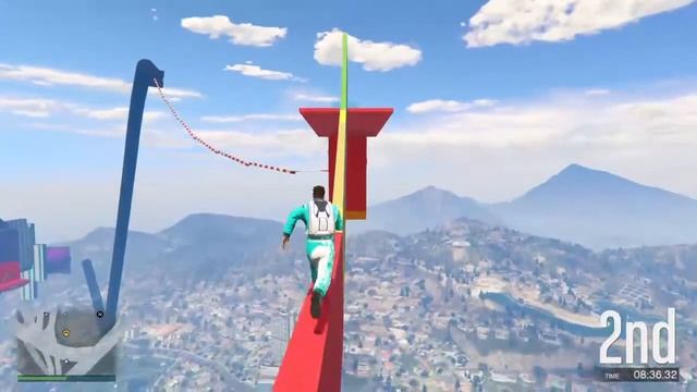 GTA5 Onlie| Will Zubur be able to finish Parkour race смотреть онлайн