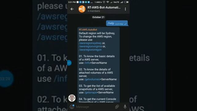 AWS Bot for automation using Telegram Bot API written in PowerShell смотреть онлайн