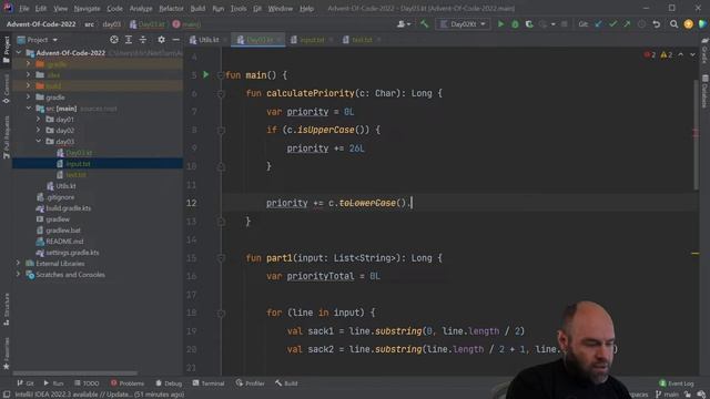 Advent of Code 2022 Day 3 - Kotlin (Rucksack Reorganization) смотреть онлайн