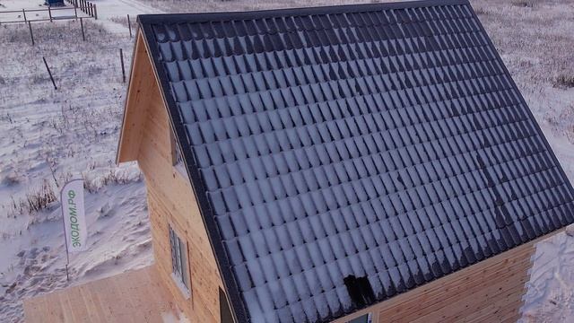 Дом-Баня из бруса с мансардой для дружной семьи. (Екатеринбург. Мезенское). ЭКОДОМ.РФ смотреть онлайн