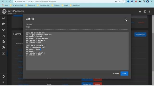 Phishing - Evil Portal Module - WiFi Pineapple Mark VII for pen testers - Hak5 смотреть онлайн