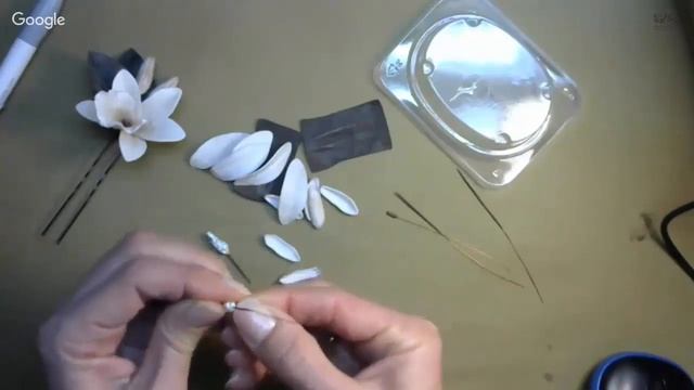 Ванильная орхидея из фоамирана на шпильке мастер-класс / Vanilla orchid | foam flowers | DIY смотреть онлайн