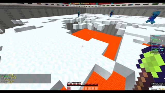 НОВЫЙ СПЛИФ НА КРИСТАЛИКСЕ! НОВАЯ МИНИ ИГРА! Spleef Minecraft смотреть онлайн