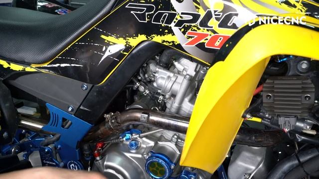 NICECNC | How To Install The Brand New Water Pump Inlet & Outlet Cover On Yamaha Raptor 700R смотреть онлайн