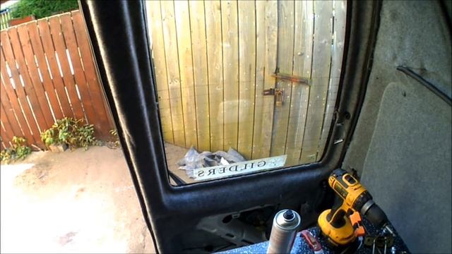 DIY Carpet Lining CamperVan Doors - VW T4 Carpet Van Door Metalwork & Ply Panels