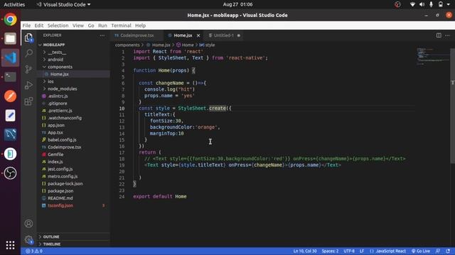 Style, Inline, Internal & External Style in React Native | #6 | React Native Tutorial in Hindi смотреть онлайн