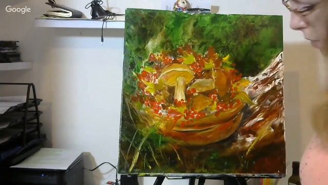 Уроки живописи / Дары леса натюрморт маслом/ Живопись маслом/Ölmalerei смотреть онлайн