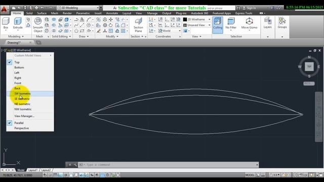 AutoCAD surface modeling - Boat смотреть онлайн