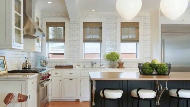 Сочетание цвета мебели и плитки на кухне смотреть онлайн