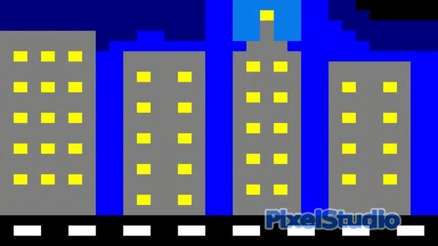 Pixel Art Ep: 7 City (Night) | Pixel Studio. смотреть онлайн
