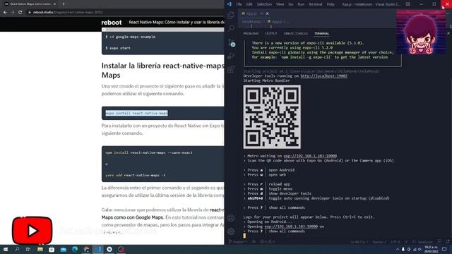 Como instalar y realizar mapas en Visual Studio (React Native) смотреть онлайн