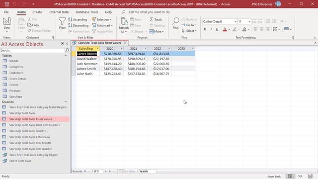 Crosstab Query using SQL Transform in MS Access - Office 365 смотреть онлайн