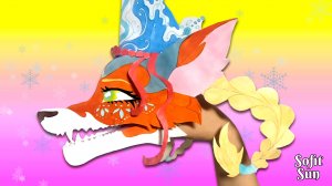 Лиса Снегурочка из бумаги на руку. DIY Sofit Sun