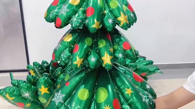 3D воздушный шар-Елка из фольги смотреть онлайн