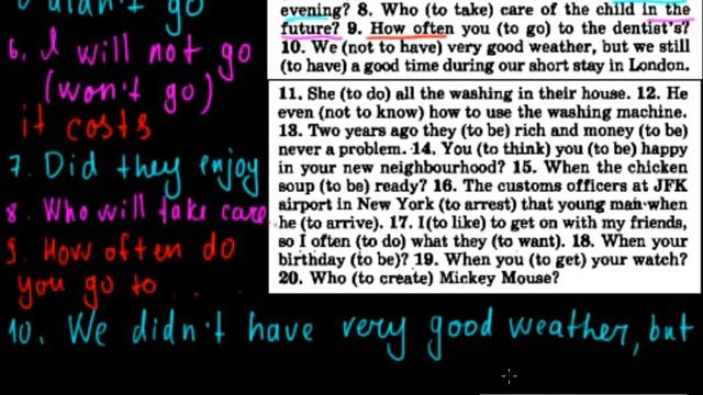 Голицынский ex.206 | Present Simple, Past Simple, Future Simple смотреть онлайн