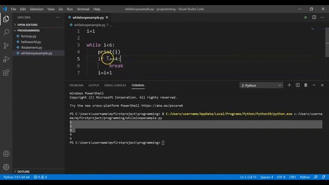 while loop in python programming||break statement in python || Python While Loop Tutorial смотреть онлайн