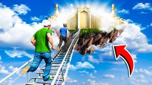 ЗАБРАЛИСЬ С МУРКОЙ ПО ЛЕСТНИЦЕ В РАЙ И СПРЫГНУЛИ С НЕЁ  ГТА 5 МОДЫ РАЙЛЮХА