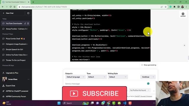 YouTube Downloader with Python, Tkinter, and ChatGPT смотреть онлайн