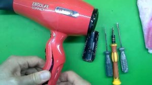 Как разобрать фен для сушки и укладки волос DEWAL ERGOLiFE COMPACT 03-002 Ремонт фена своими руками